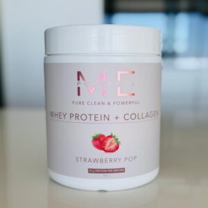 Strawberry Pop Whey Protein + Collagen Powder